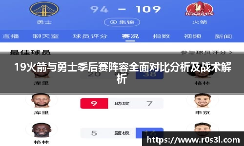 beats36519火箭与勇士季后赛阵容全面对比分析及战术解析